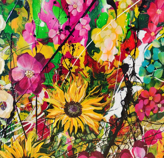 Honeyglow Grove; Abstract Floral Landscape