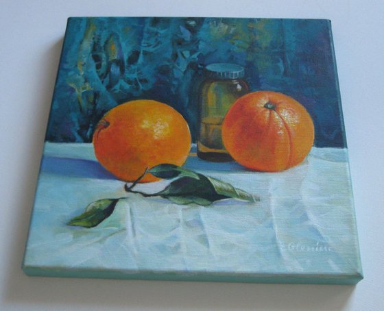 Still life with oranges