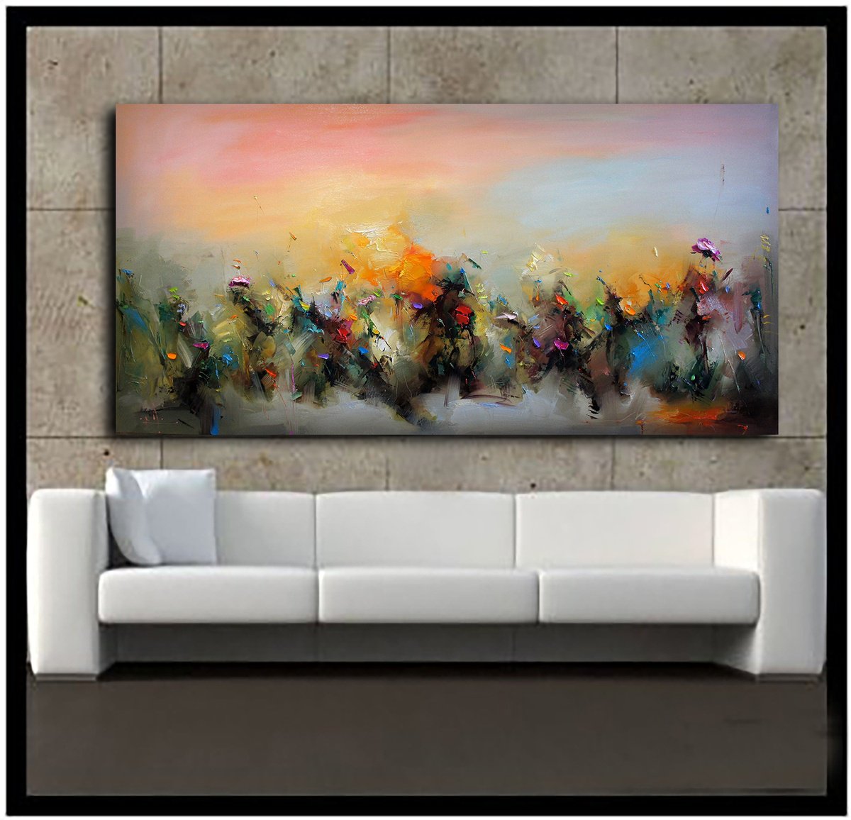 Expressive Oil Painting , My Garden By Stanislav Lazarov, 71 X 35, Artwork For Sale On Artfinder