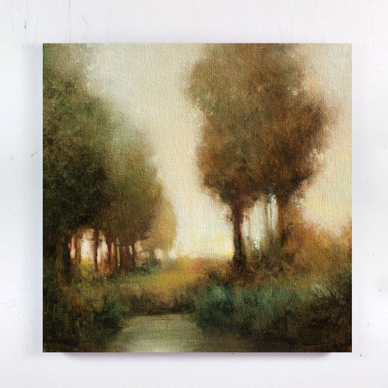 Morning Trees impressionist tonal landscape