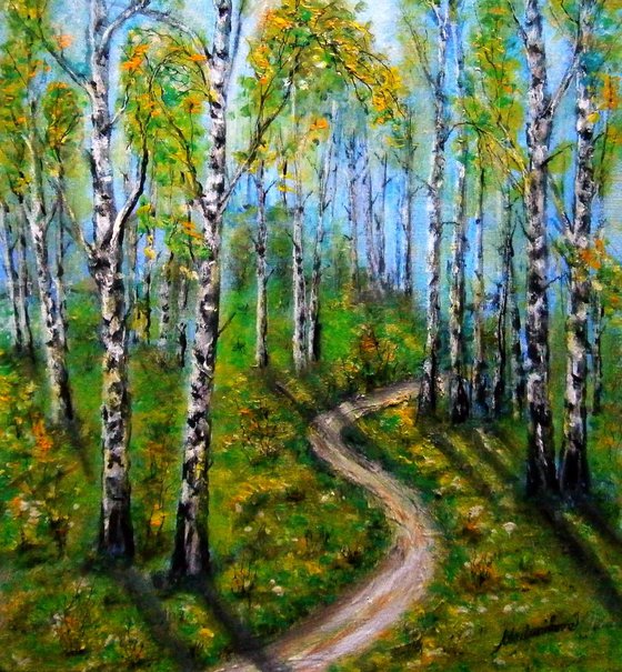 In the birch forest..