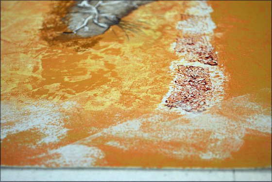 Abstract Experience  - abstract acrylic painting on paper wall art modern art FREE SHIPPING