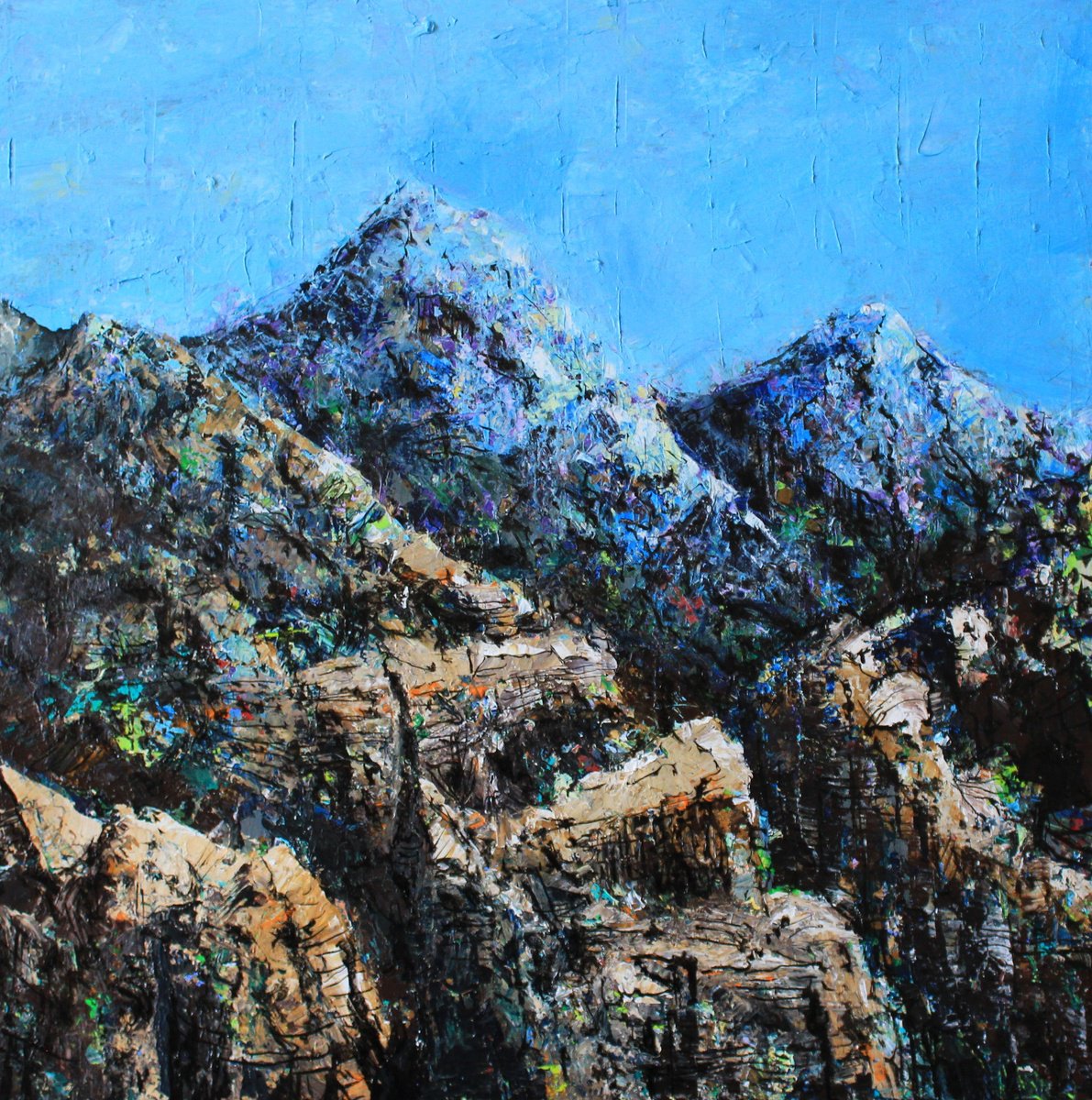  Imaginary Landscape 3: Twin Peaks By Graham R Mclachlan, 24 X 24, Artwork For Sale On Artfinder