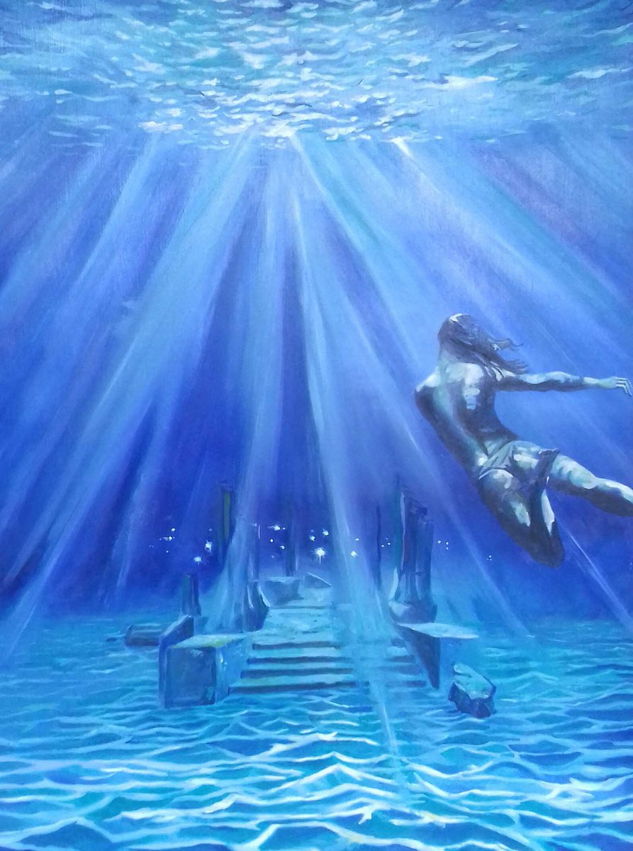 Finding Atlantis Oil Painting By Warren Faye Artfinder