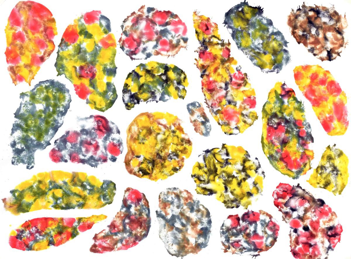 Abstract Acrylic Painting By Sumit Mehndiratta, 50 X 37", Untitled No. 35, Original Artwork