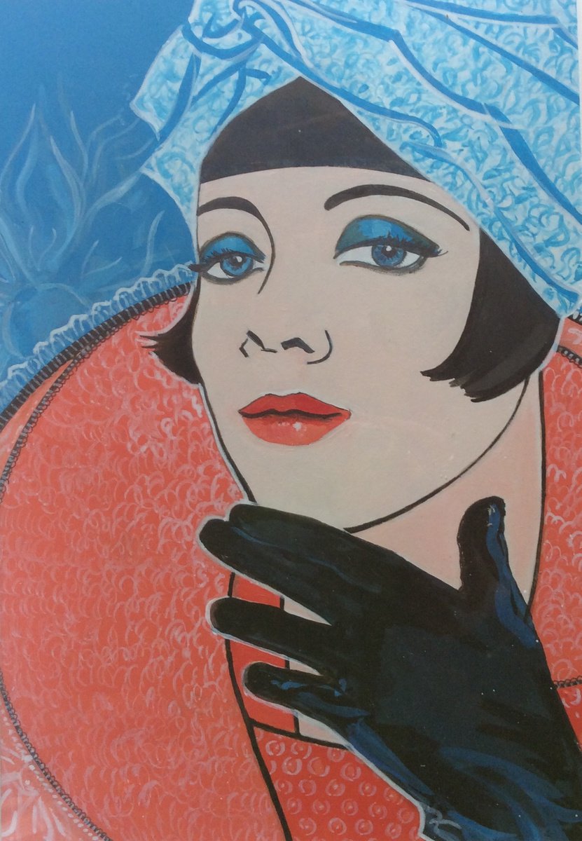 Woman with black gloves no.1 by Sheila Volpe
