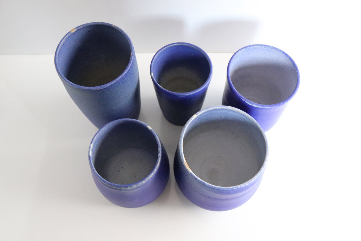 Abstract Clay Sculpture By Koen Lybaert, 13 X 7", Vessels Xii-Xvii, Original Artwork