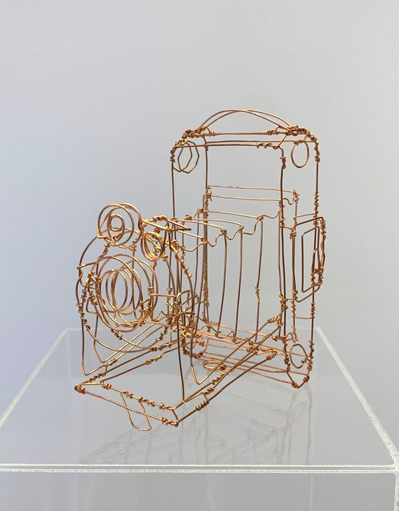 Kodak Camera Wire Sculpture
