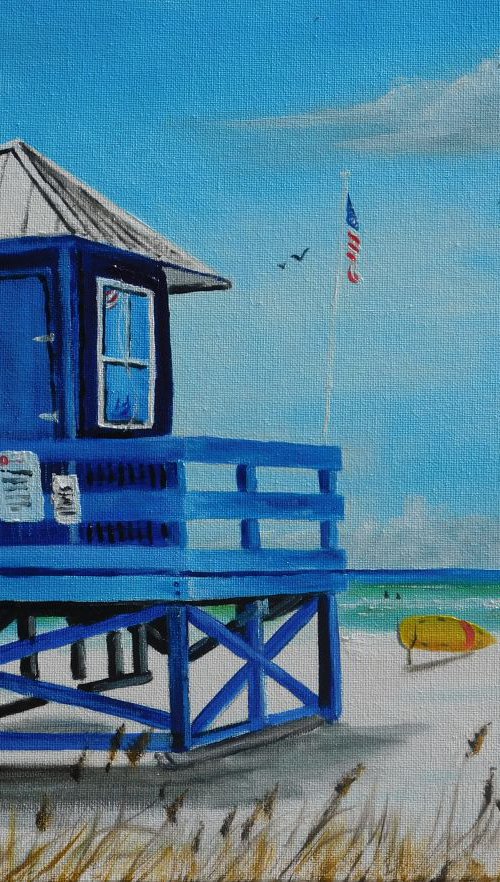 Blue Stand On Siesta Key by Lloyd Dobson