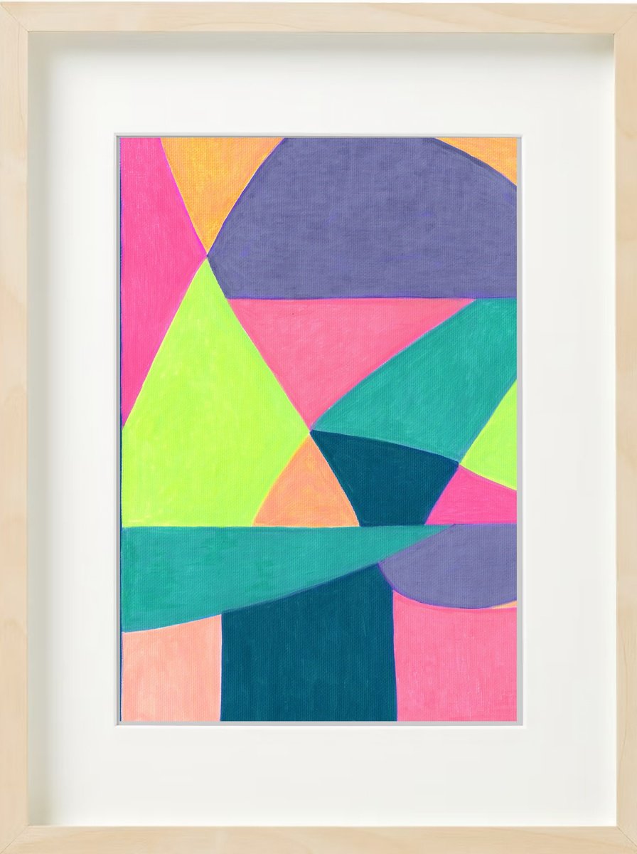 Abstract Acrylic Painting By Carla Sa Fernandes, 13 X 17, Ss10.S2, Original Artwork