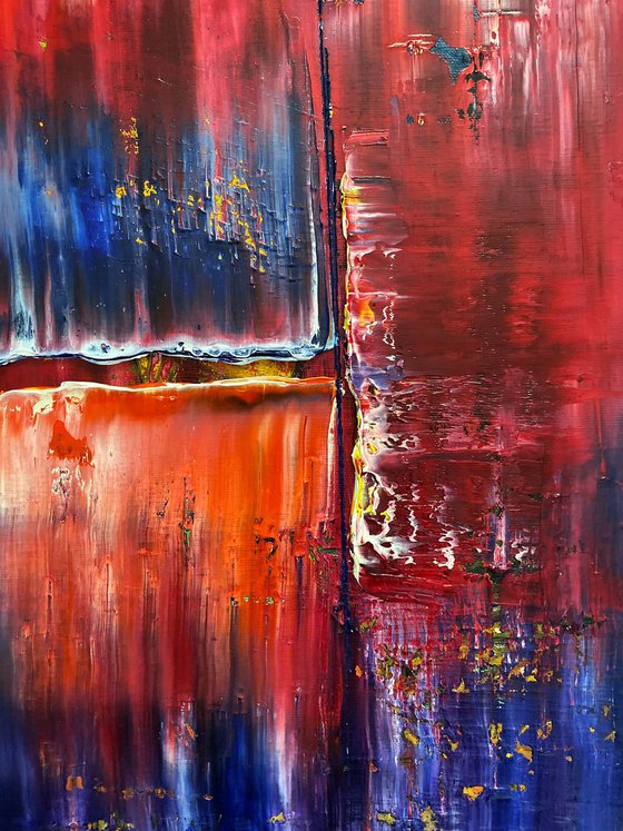 "Melt With Me" - Original PMS Abstract Oil Painting On Canvas - 18" x 24"