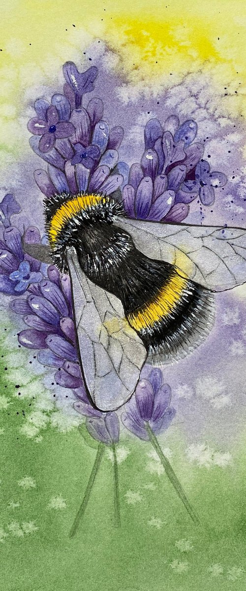 Bee and lavender by Tina Shyfruk