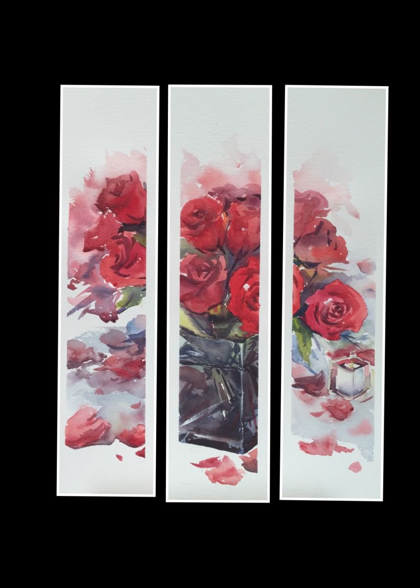 Vase of roses 11 by Jing Chen