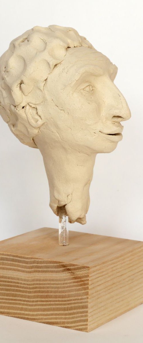 Raul: ceramic portrait sculpture by Gabrielle Turner