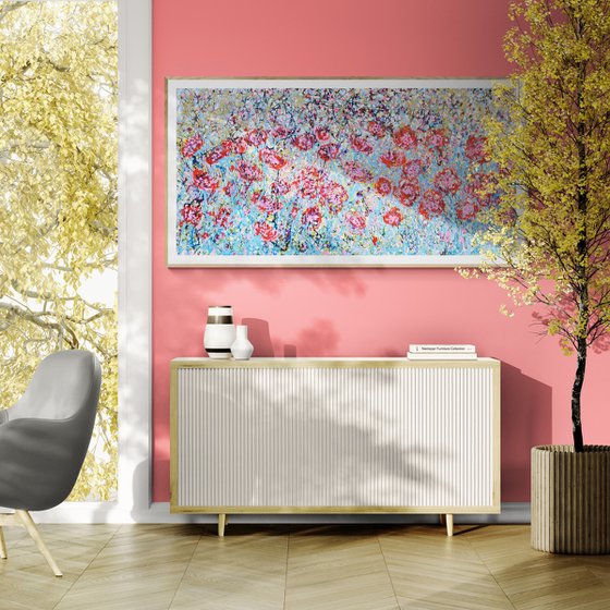 Cherry Red Poppy Meadow