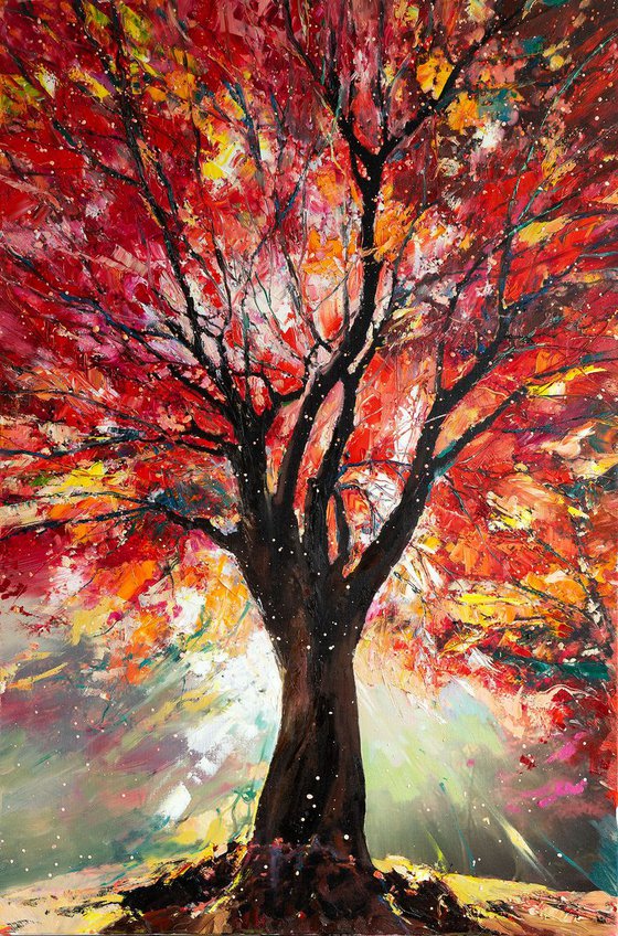 oil painting tree of life