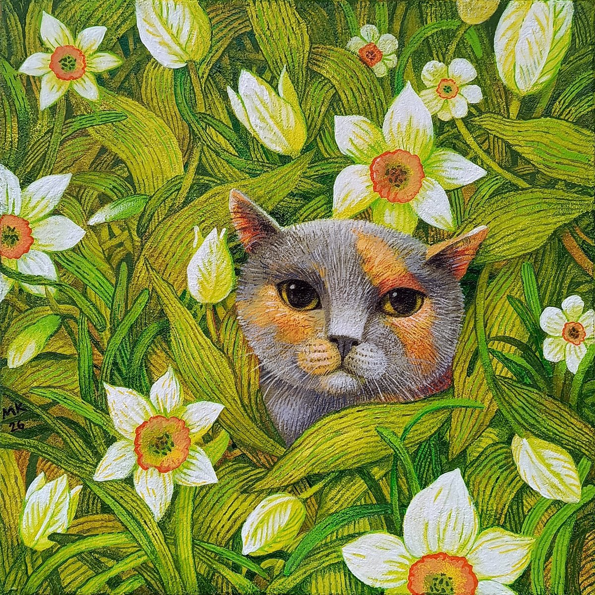 Acrylic Painting , Green Carpet By Margot Raven, 16 X 16, Artwork For Sale On Artfinder