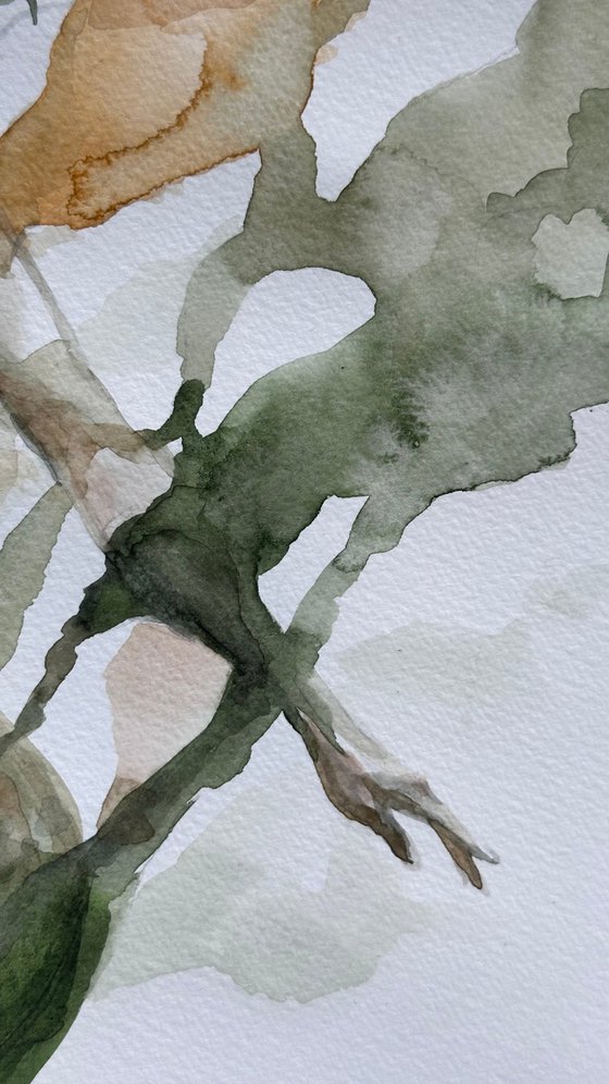 Ethereal Green Abstract Mermaid