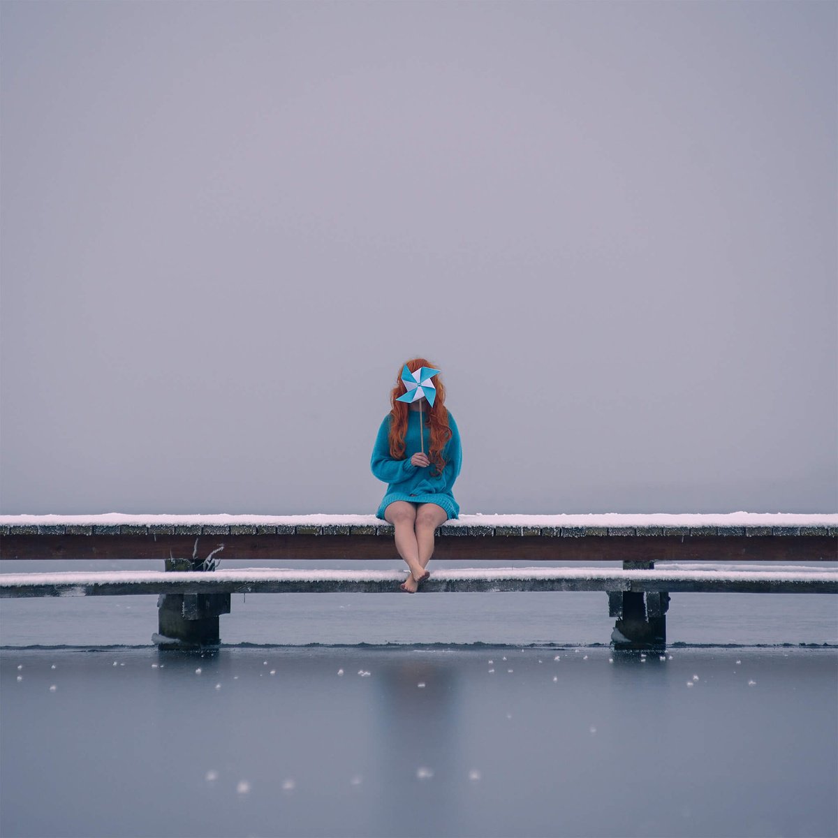 Surrealistic Portrait Photograph By Kachna Lipa, 28 X 28", Behind Vii, Original Artwork