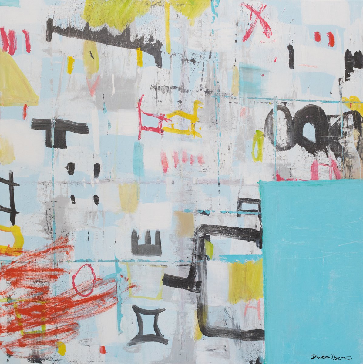 Geometric Painting , Dreams 34 By Duealberi, 31 X 31, Artwork For Sale On Artfinder