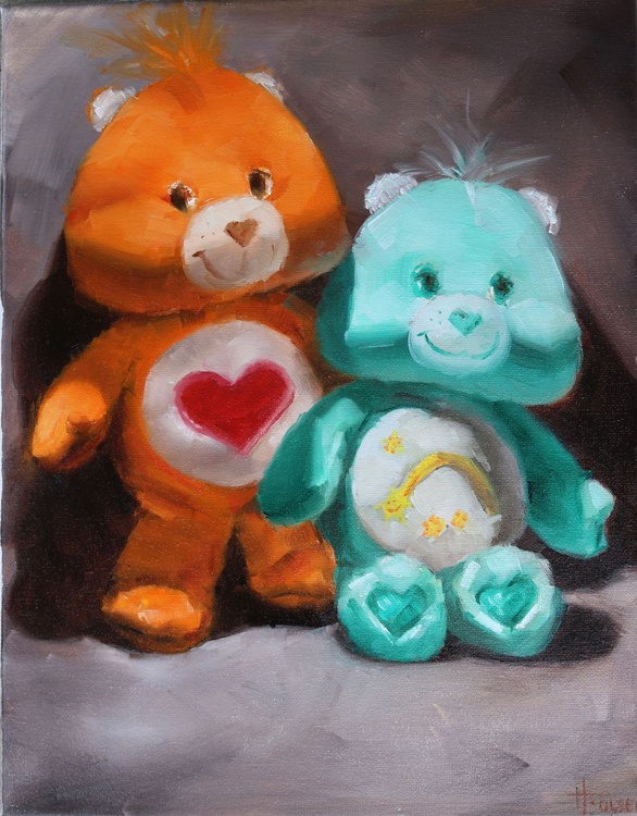 Care Bears 2017 Oil Painting By Heather Olsen Artfinder