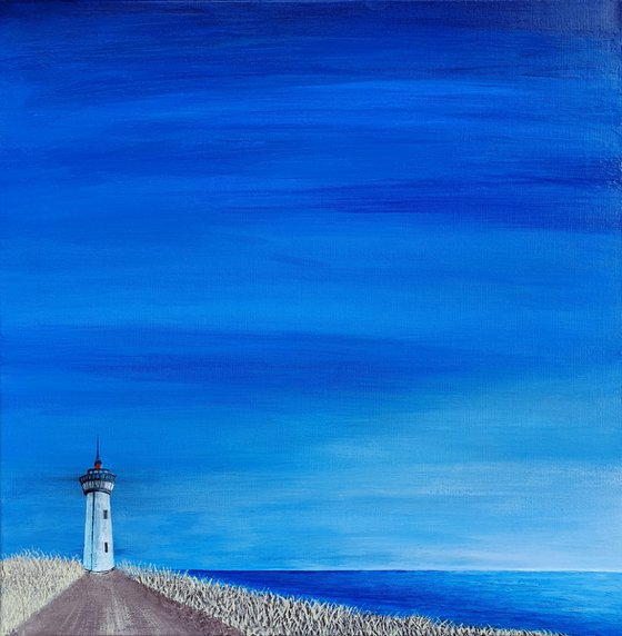Lighthouse #1, 50x50cm, ready to hang