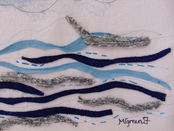 "Airbourne" - textile collage