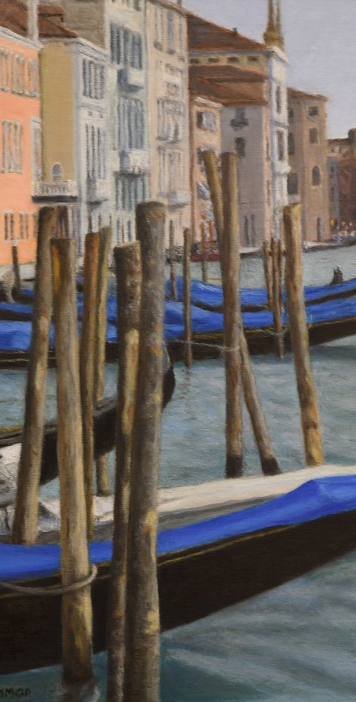 Gondolas Waiting by Ken Bachman