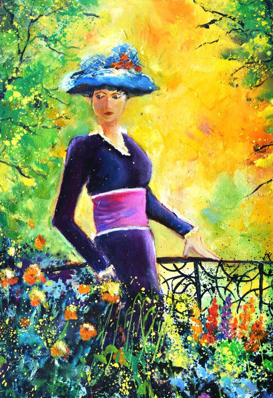 Walking in the garden