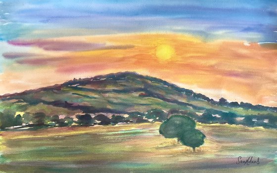 Duncliffe hill Sunset, Dorset