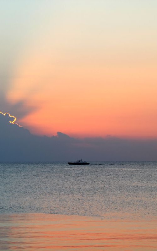 Sunrise at sea by Sonja  Čvorović