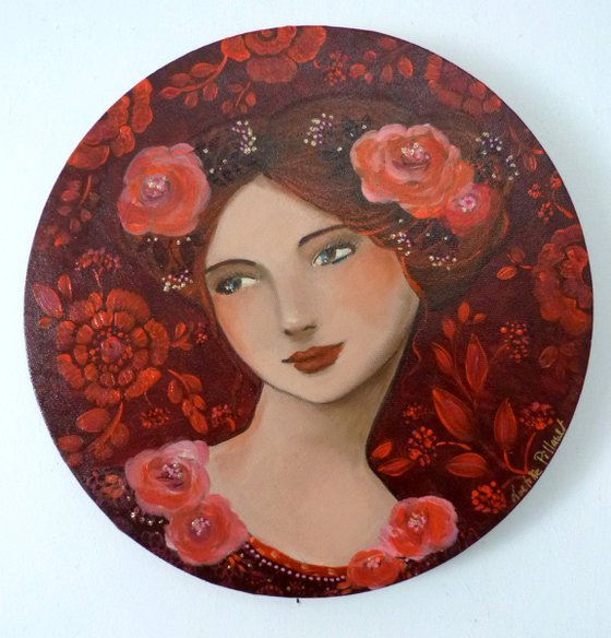 Romance 30 cm round canvas.