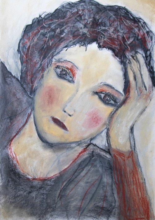 Study of a woman portrait LXIV by Paola Consonni