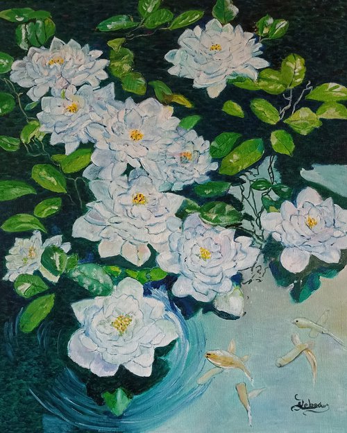 Fleurs De Cerisier, Painting by Isabelle Lucas