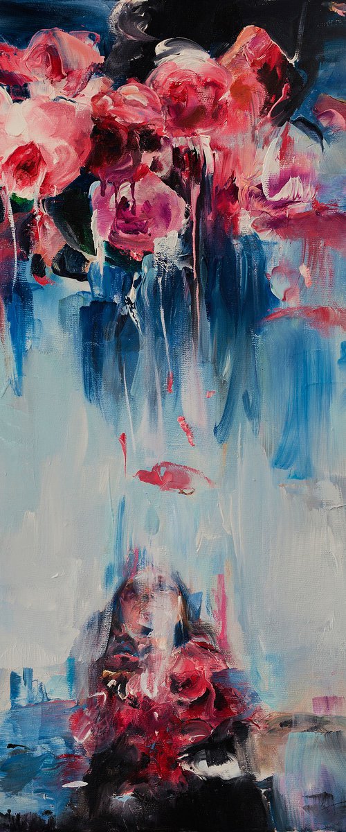 Crimson roses by Vanessa Poutou