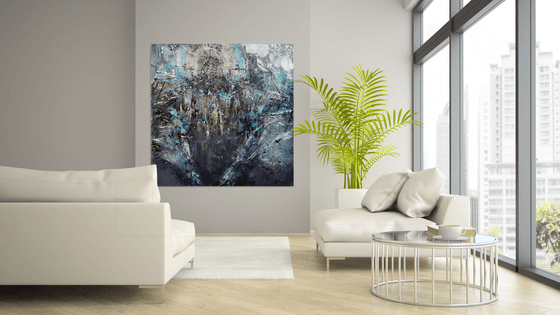 Abstract angel oneiric huge XXL painting by O KLOSKA