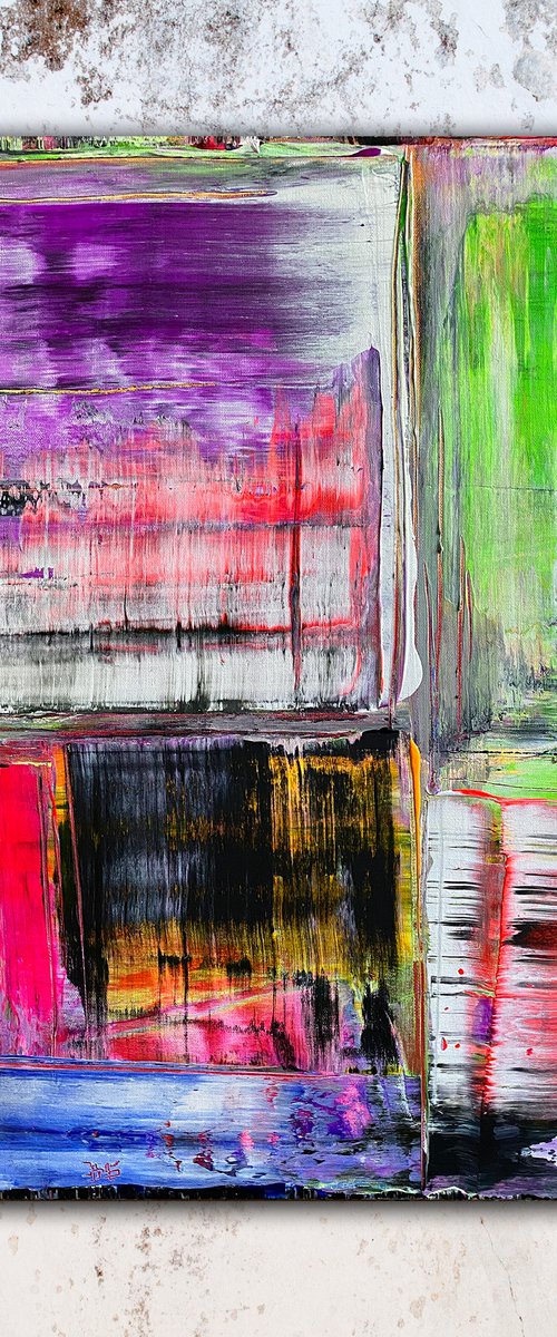 "Pretty In Punk" - Original PMS Abstract Acrylic Painting On Canvas - 24" x 30" by Preston M. Smith (PMS)