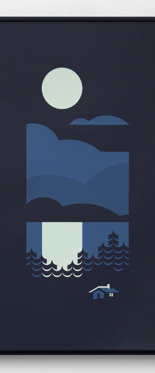 Cabin A3 limited edition screen print by The Lost Fox