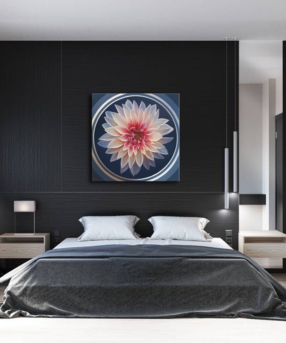 Photorealistic Botanical Oil Painting By Anna Steshenko, 31 X 31, The Star Is Born, Original Artwork