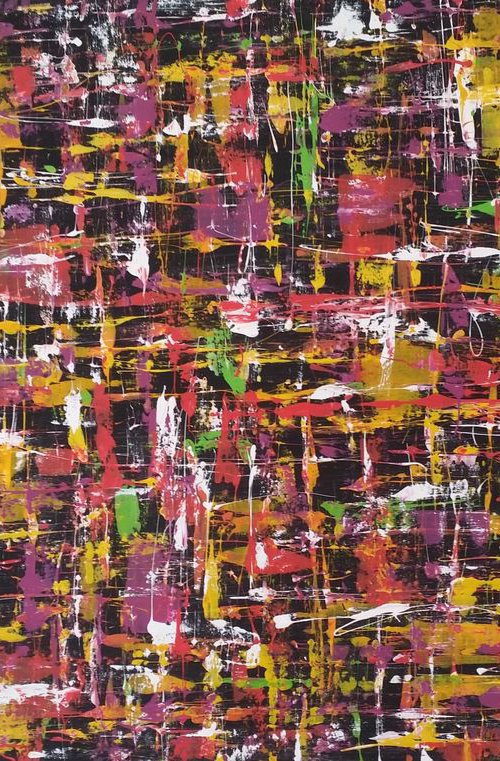 Abstract Modern ACRYLIC PAINTING on CANVAS by M.Y. by Max Yaskin