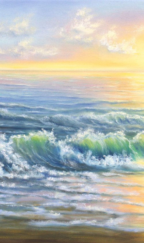 Ocean sunset by Ludmilla Ukrow