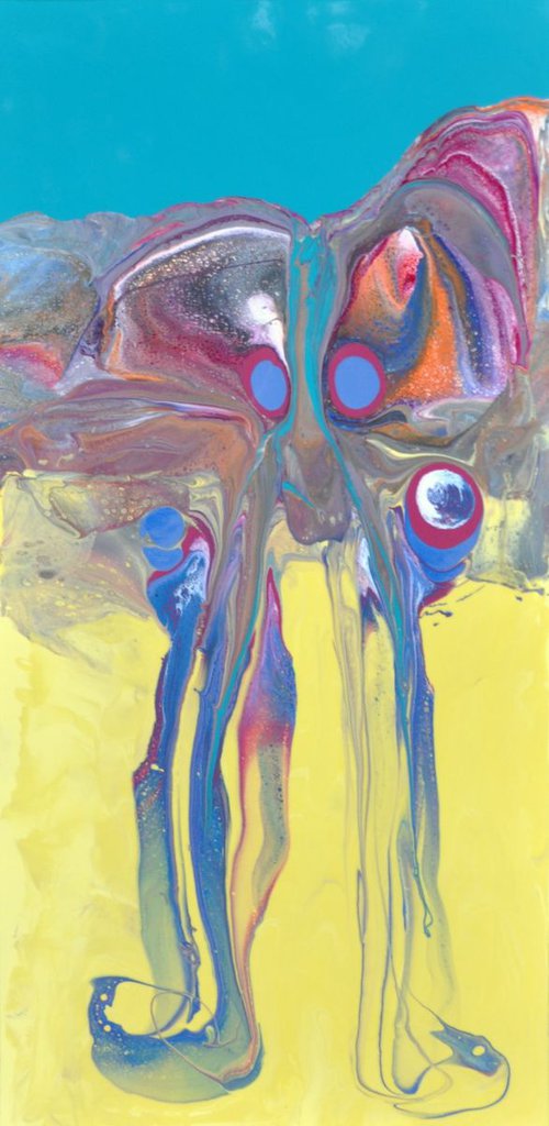 GO ON  abstract resin 100x50 by Beata van Wijngaarden