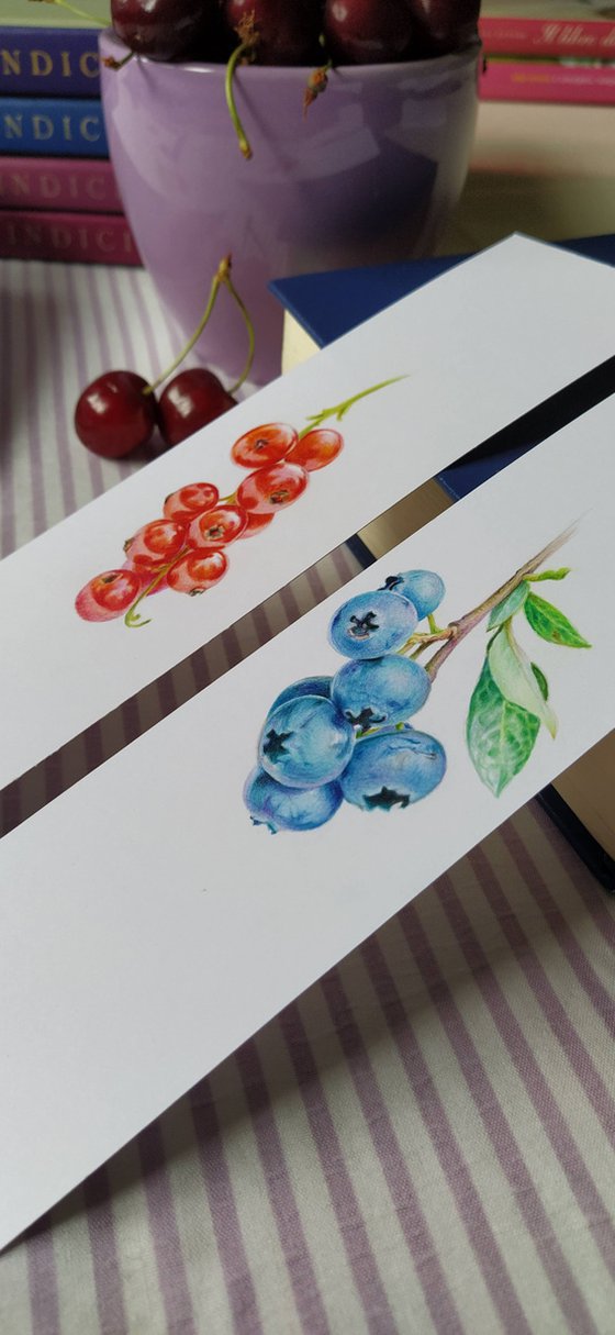 My Wild Berries as Bookmarks - The Blackcurrant