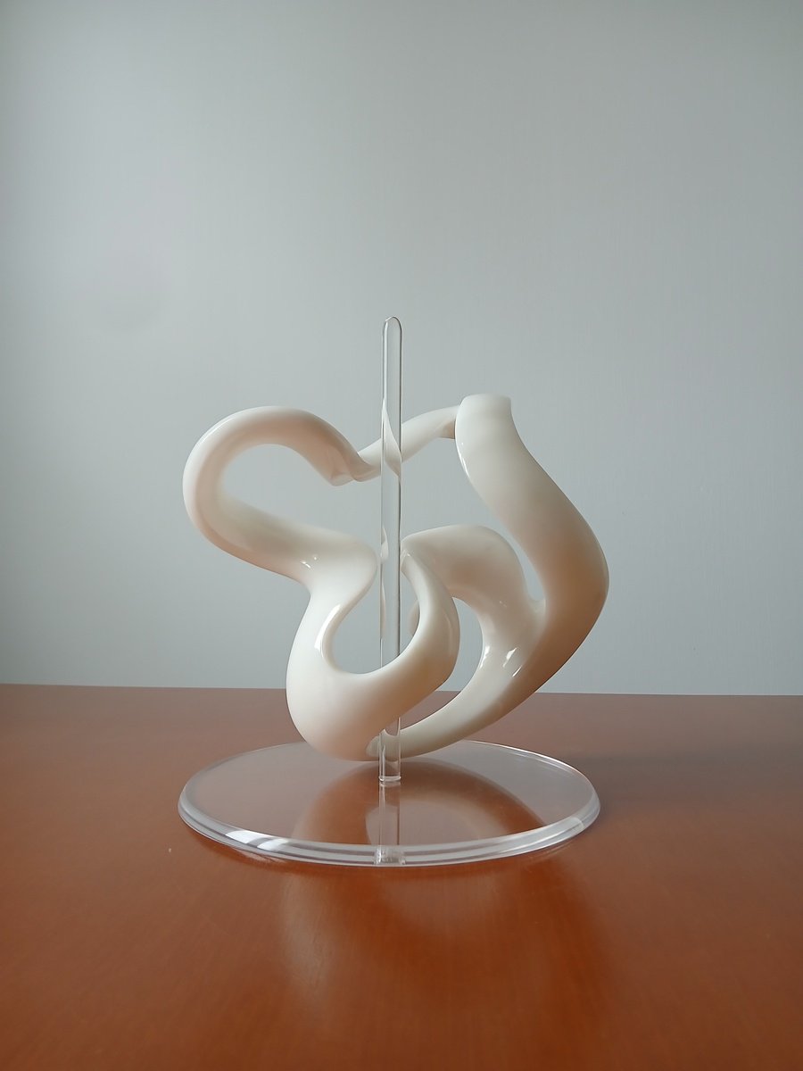 Abstract Stone Sculpture By Massimiliano Capraro, 9 X 9", Nora, Original Artwork