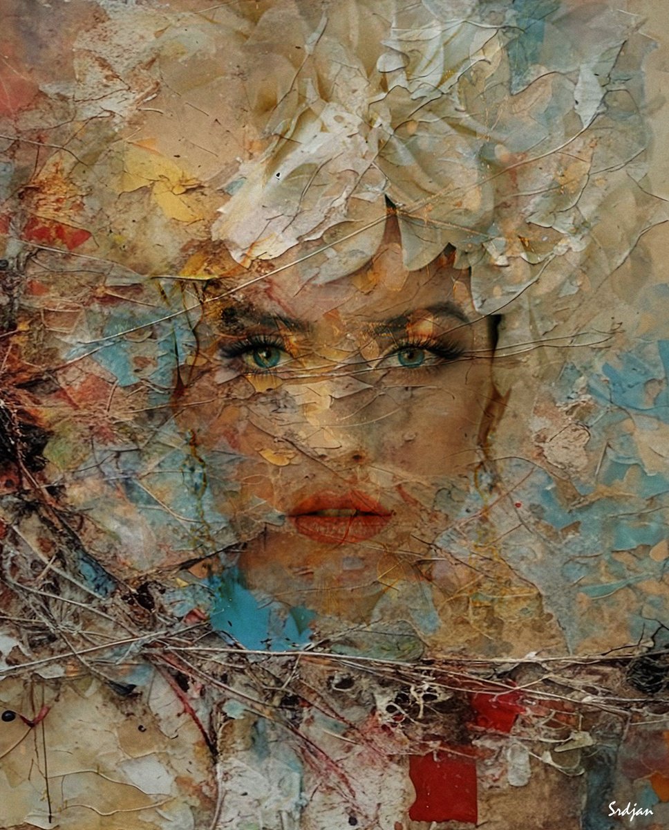 Illustrative Portrait Photograph By Srdjan Jevtic, 35 X 43", Mystery, Original Artwork