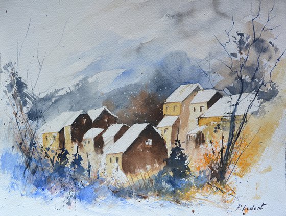 My village  watercolour
