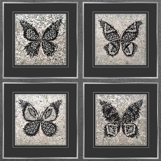 Set of 4 «LacyButterflies»