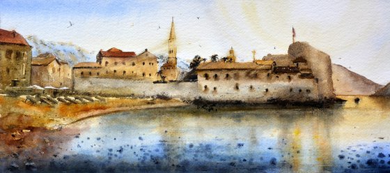 Golden Budva Montenegro 23x54cm 2020