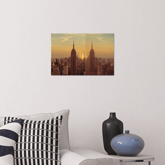 Sunset Manhattan New York : Double Empire State NO 2 (LIMITED EDITION 1/20) 12" X 18"