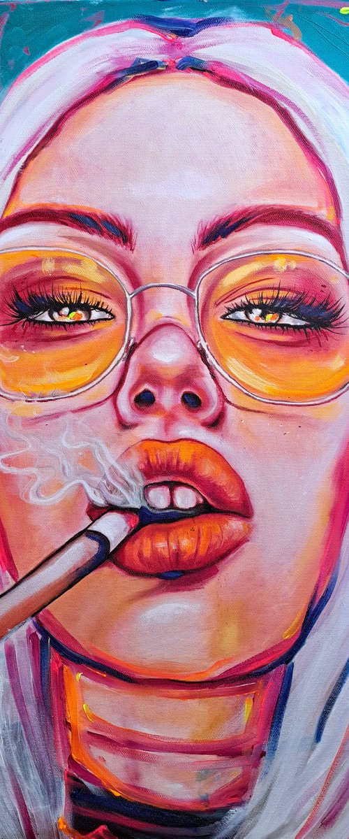 Golden smoke by Doriana Radu